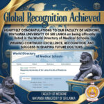 Wayamba University Medical Faculty Gains Global Recognition: Now Listed in the World Directory of Medical Schools